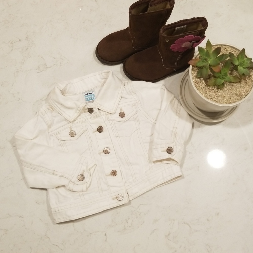 Old Navy white jean jacket